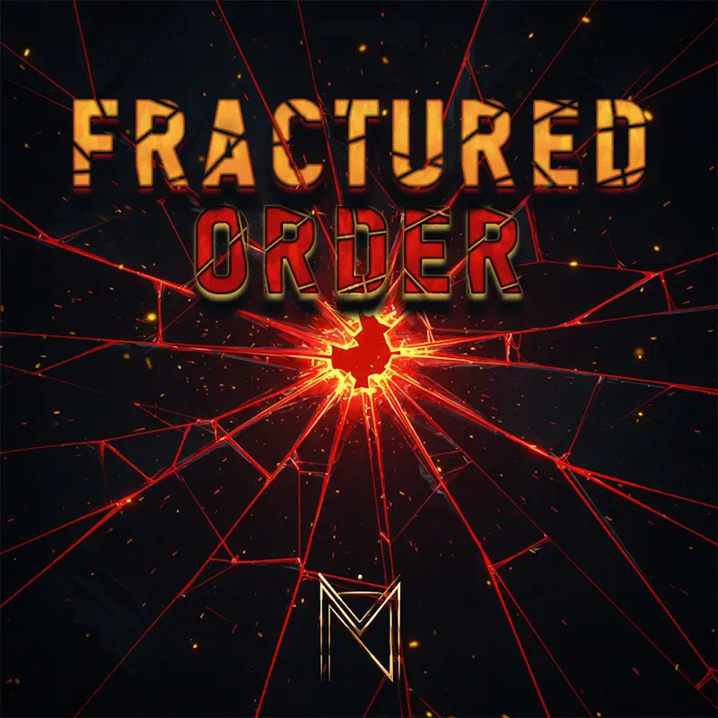 Cover de l’album cinématique Fractured Order par le compositeur marocain A-MIN, featuring des visuels épiques et dramatiques reflétant chaos, percussions puissantes et cordes intenses