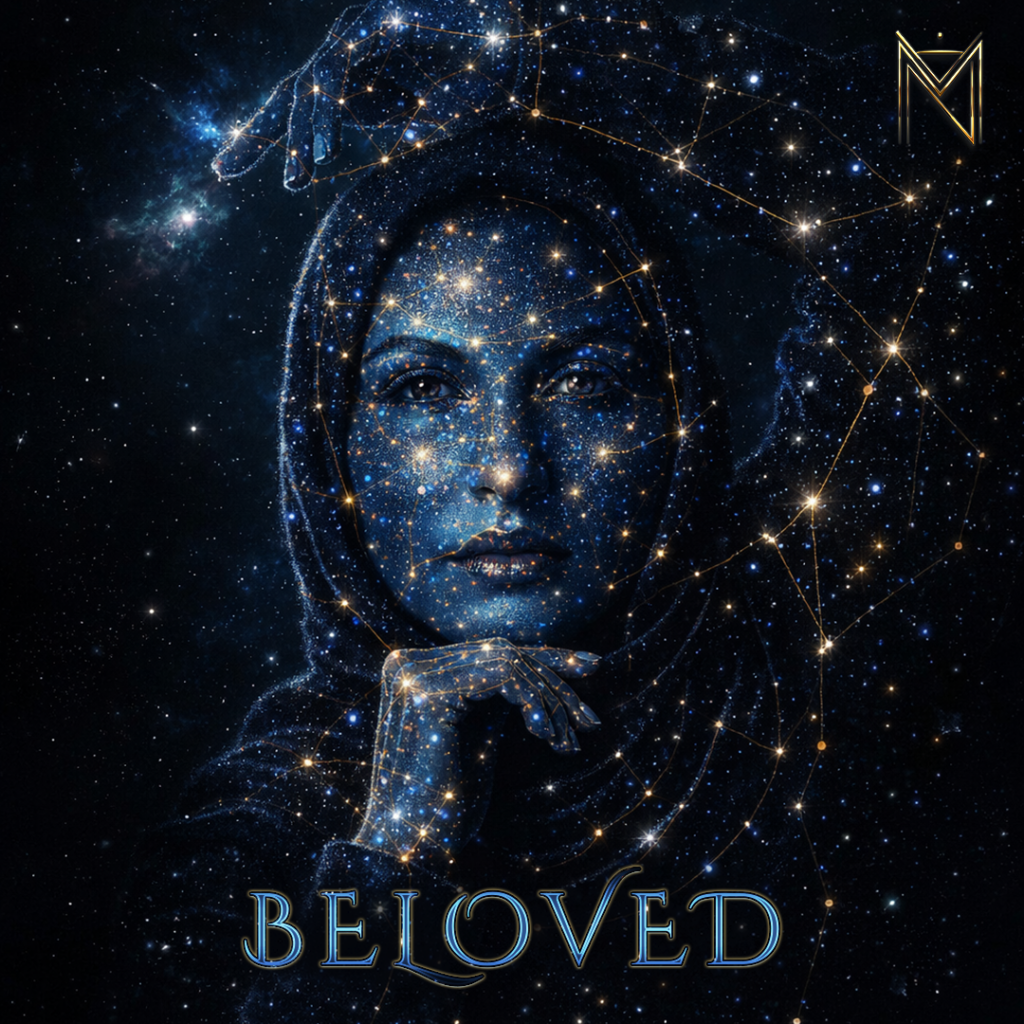 Cover de l'album BELOVED par l'artiste A-MIN, illustration cinématographique et atmosphérique évoquant l'amour et la musique orchestrale.